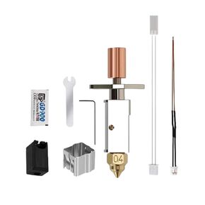 HysiPrui 3D Printer Assembled Ceramic Hot End Kit - High Temperature Resistance to 300°C Hotend/Printhead Replacement with Low Friction Brass Nozzle, for K1/K1 MAX/Ender 3 V3 KE/CR10 SE