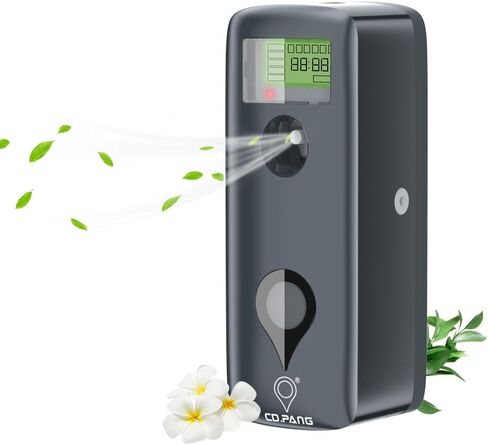 Automatic Air Freshener Spray Dispenser Grey Commercial and Home Use Refillable LCD Programmable Fragrance Bathroom Scent Freshener For Liquid ABS Wall Mounted or Free Standing in Saudi Arabia