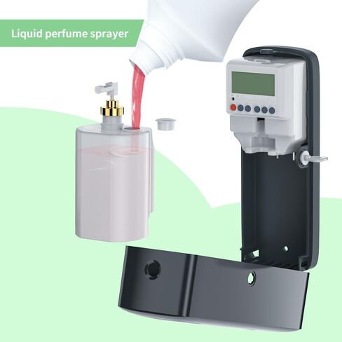 Automatic Air Freshener Spray Dispenser Grey Commercial and Home Use Refillable LCD Programmable Fragrance Bathroom Scent Freshener For Liquid ABS Wall Mounted or Free Standing in Saudi Arabia
