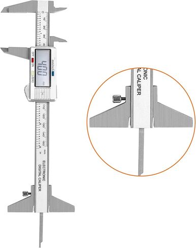 QWORK Caliper Depth Base Carbon Steel T-Bar Attachment for Dial/Digital/Vernier Calipers 4", 6", 8", 12" in Saudi Arabia