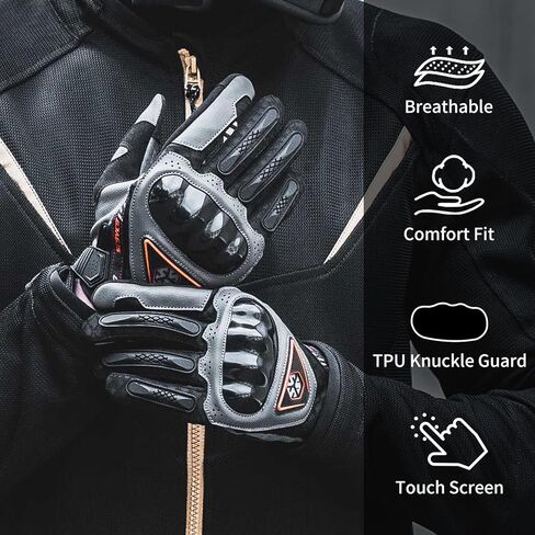 Scoyco Motorcycle Gloves for Men Full Finger Touchscreen Motorbike Gloves for BMX MX ATV MTB Racing Mountain Bike Bicycle Cycling Motocross Off-Road Dirt Bike Gloves in Saudi Arabia