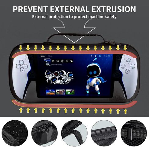 حقيبة حمل LUPAPA لمشغل Playstation Portal Remote Player، حقيبة يد محمولة بغطاء صلب من مادة EVA ذات سعة كبيرة، مقاومة للسقوط والخدش in Kuwait