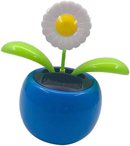 Taotenish Solar Powered Dancing Flower Swinging Animated Dancer Toy Car Decoration for Car Dashboard Office Desk Decoration - Daisy in Saudi Arabia