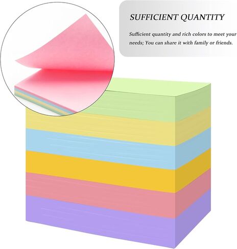 600 قطعة من بطاقات الفهرس الملونة الفارغة من Tecmisse، بطاقة فهرس مقاس 3 × 5 بوصات غير مسطرة، بطاقات ملاحظات، بطاقات دراسة للتعلم المدرسي والمكتب، 6 ألوان نيون in Kuwait