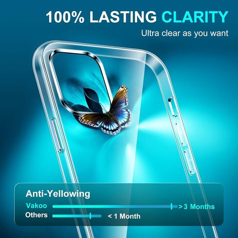 Vakoo Crystal Clear Series for iPhone 13 Mini Case, [Upgraded Anti-Yellowing] [Shockproof & Ultra Slim Fit] Thin Soft TPU Transparent Silicone Protective Phone Case for iPhone 13 Mini 5.4" in Saudi Arabia