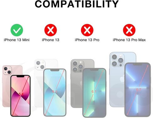 Vakoo Crystal Clear Series for iPhone 13 Mini Case, [Upgraded Anti-Yellowing] [Shockproof & Ultra Slim Fit] Thin Soft TPU Transparent Silicone Protective Phone Case for iPhone 13 Mini 5.4" in Saudi Arabia
