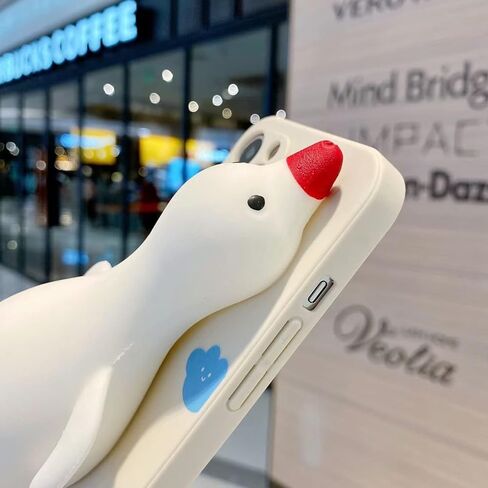 Guppy متوافق مع iPhone 14 Plus Case Cartoon Cute Squishy 3D Finger Pinch Duck Funny Squeeze الحسي الإجهاد المخفف الضغط لينة الوفير حالة وقائية مقاومة للصدمات 6.7 بوصة الوردي in Kuwait