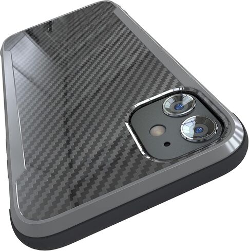 Nicexx Designed for iPhone 11 Case with Carbon Fiber Pattern, 12ft. Drop Tested, Wireless Charging Compatible - Rosegold in Saudi Arabia