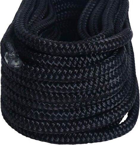 خطوط إرساء مصنوعة من النايلون المضفر المزدوج من Amarine بقوة كسر 9500 رطل (الطول: 25 قدمًا. العمق: 3/4 بوصة العيينة: 12 بوصة) 2 حزمة من خطوط رصيف القوارب البحرية التي تحمل الحبال البحرية حد حمل العمل: 1900 رطل in Saudi Arabia