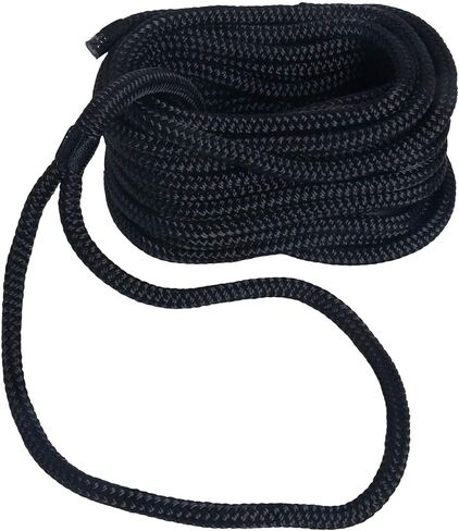 خطوط إرساء مصنوعة من النايلون المضفر المزدوج من Amarine بقوة كسر 9500 رطل (الطول: 25 قدمًا. العمق: 3/4 بوصة العيينة: 12 بوصة) 2 حزمة من خطوط رصيف القوارب البحرية التي تحمل الحبال البحرية حد حمل العمل: 1900 رطل in Saudi Arabia