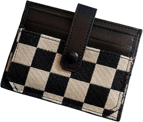 محفظة جيب أمامي من القماش بتصميم نحيف وجذاب من TURBOOST، حافظة صغيرة لبطاقات الائتمان للنساء (بني) in Kuwait