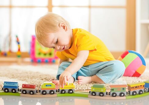 Wooden Train Cars - 12 Pack - A Kids Favorite Toy Train Set in Saudi Arabia