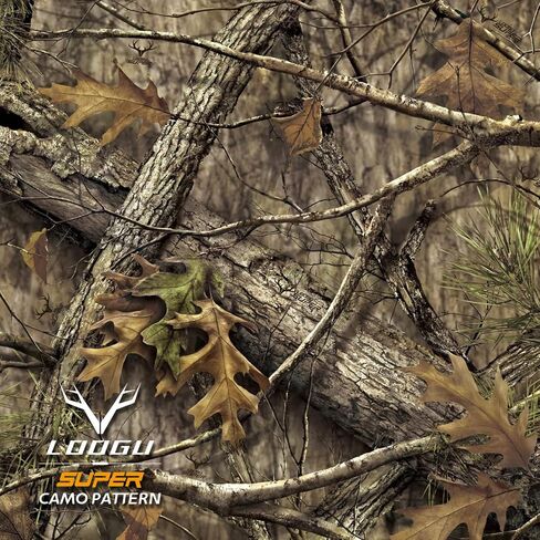 LOOGU Hunting Face Mask Ghillie Hat - Camo Neck Gaiter 3D Leafy Caps for Bow Duck Turkey Deer Hunting Blind Tree Camouflage in Saudi Arabia