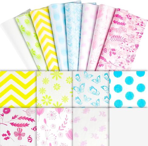 80 Sheets Flower Tissue Paper 20" x 14" Spring Style Gifts Wrapping Paper for Birthday Wedding Party DIY Crafts in Saudi Arabia