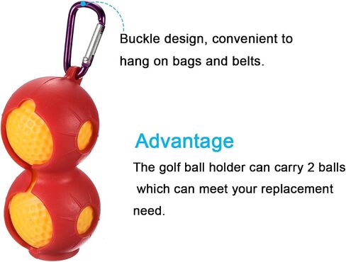 PATIKIL Golf Ball Holder Silicone Balls Carrier Protective Portable Sleeve with Buckle for Golf Bag Belt, in Saudi Arabia