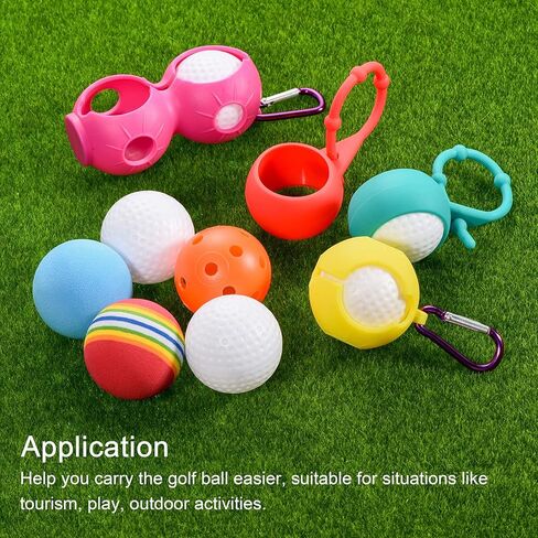 PATIKIL Golf Ball Holder Silicone Balls Carrier Protective Portable Sleeve with Buckle for Golf Bag Belt, in Saudi Arabia