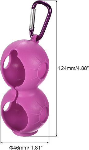 PATIKIL Golf Ball Holder Silicone Balls Carrier Protective Portable Sleeve with Buckle for Golf Bag Belt, in Saudi Arabia