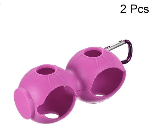 PATIKIL Golf Ball Holder Silicone Balls Carrier Protective Portable Sleeve with Buckle for Golf Bag Belt, in Saudi Arabia