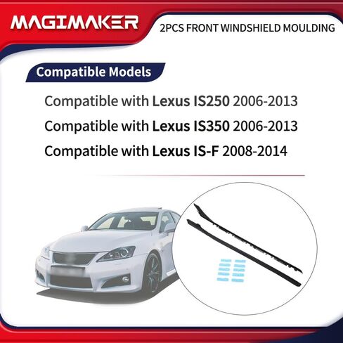 Magimaker 2 قطعة قالب الزجاج الأمامي متوافق مع Lexus IS250 IS350 2006-2013 & IS-F 2008-2014 استبدال 75551-53020 75552-53020 75545-53011 in Saudi Arabia