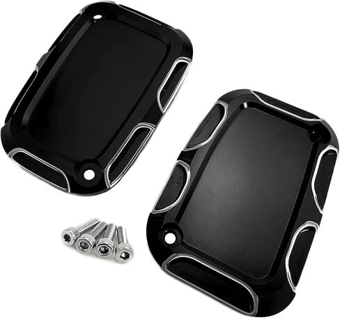 GITOBEHA Motorcycle Brake Clutch Master Cylinder Covers Aluminum Left and Right Front Brake Reservoir Cylinder Cap Compatible with Harley Touring Road King Street Road Electra Glide Ultra Classic in Saudi Arabia