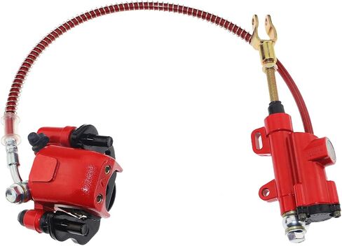 PRO BAT Front Disc Brake Master Cylinder Caliper Assembly with Extra Brake Pad for 50cc 90cc 110cc 125cc ATV Quad Dirt Bike, Red in Saudi Arabia
