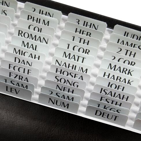 Bible Tabs for Women and Men, Bible Tabs for Study Bible, 84 Bible Book Tabs Laminated with Gloss Finish for Old and New Testament, Large Print, Includes Catholic Bible Tabs - Abbreviated in Saudi Arabia