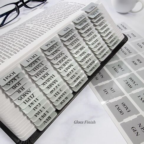 Bible Tabs for Women and Men, Bible Tabs for Study Bible, 84 Bible Book Tabs Laminated with Gloss Finish for Old and New Testament, Large Print, Includes Catholic Bible Tabs - Abbreviated in Saudi Arabia
