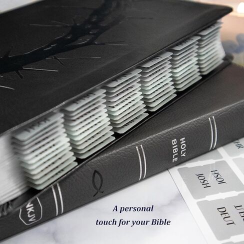 Bible Tabs for Women and Men, Bible Tabs for Study Bible, 84 Bible Book Tabs Laminated with Gloss Finish for Old and New Testament, Large Print, Includes Catholic Bible Tabs - Abbreviated in Saudi Arabia