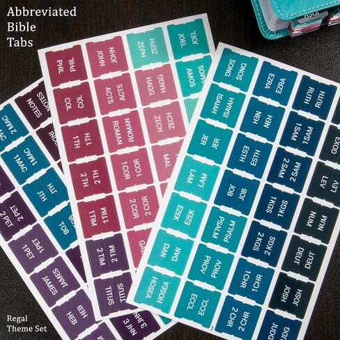 Bible Tabs for Women and Men, Bible Tabs for Study Bible, 84 Bible Book Tabs Laminated with Gloss Finish for Old and New Testament, Large Print, Includes Catholic Bible Tabs - Abbreviated in Saudi Arabia