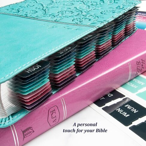 Bible Tabs for Women and Men, Bible Tabs for Study Bible, 84 Bible Book Tabs Laminated with Gloss Finish for Old and New Testament, Large Print, Includes Catholic Bible Tabs - Abbreviated in Saudi Arabia
