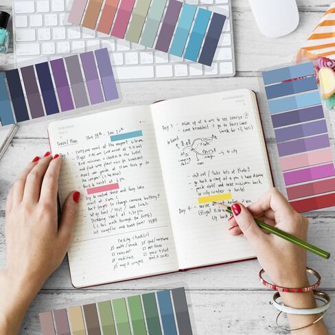 1000Pcs Annotating Tabs-Book Tabs for Annotating Books-Morandi Multi-Colored Writable and Repositionable Book Flags Tabs Strip Index Tabs. in Saudi Arabia