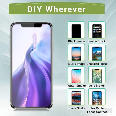 CYKJGS لهاتف iPhone 11 Pro استبدال الكاميرا الأمامية OEM 12MP جزء كاميرا أمامية جديدة للوجه تواجه وحدة العدسات وجهاز إرسال الضوء واستقبال الكابلات المرنة مجموعة أدوات إصلاح الإصلاح لـ A2160 A2217 A2215 in Saudi Arabia