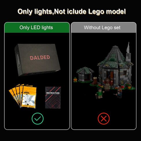 مجموعة إضاءة LED DALDED لكوخ Lego Harry Potter Hagrid's: زيارة غير متوقعة، ضوء LED متوافق مع نماذج مكعبات البناء Lego 76428 (لا تشمل مجموعة Lego) in Saudi Arabia