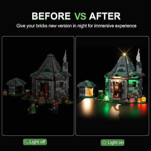 مجموعة إضاءة LED DALDED لكوخ Lego Harry Potter Hagrid's: زيارة غير متوقعة، ضوء LED متوافق مع نماذج مكعبات البناء Lego 76428 (لا تشمل مجموعة Lego) in Saudi Arabia