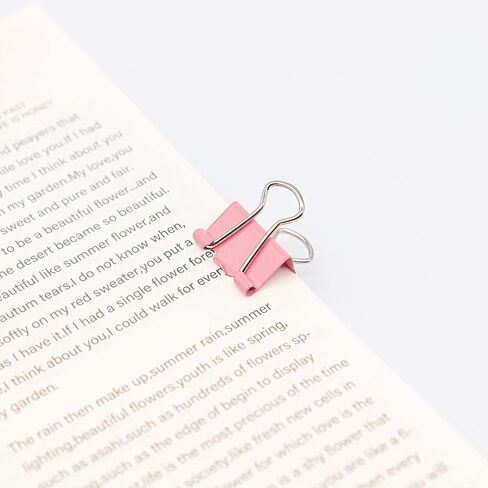 Mini Binder Clips, Paper Clip, Small Paper Clamps 15mm (5/8 inch), 100 Pack Micro Size Office Clips for Home School and Business (Multicolored) in Saudi Arabia