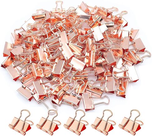 Mini Binder Clips, Paper Clip, Small Paper Clamps 15mm (5/8 inch), 100 Pack Micro Size Office Clips for Home School and Business (Multicolored) in Saudi Arabia