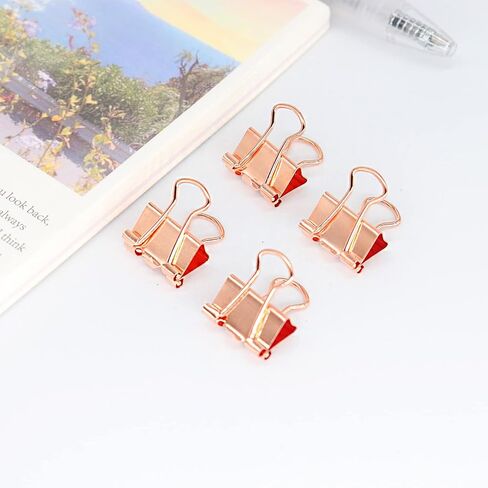 Mini Binder Clips, Paper Clip, Small Paper Clamps 15mm (5/8 inch), 100 Pack Micro Size Office Clips for Home School and Business (Multicolored) in Saudi Arabia