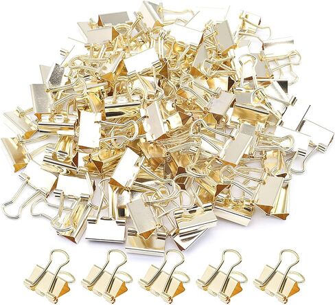 Mini Binder Clips, Paper Clip, Small Paper Clamps 15mm (5/8 inch), 100 Pack Micro Size Office Clips for Home School and Business (Multicolored) in Saudi Arabia