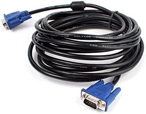 axGear 15FT 5M SVGA M/M LCD LED مراقب كابل VGA سلك ذكر إلى ذكر PC جهاز عرض أزرق in Saudi Arabia