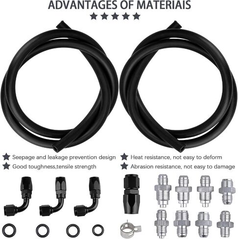Universal LS Power Steering Pump Hose Kit Return to Reservoir Hose Kit 551082 Fit for GM LS Swap Ls1 Ls3 1950-2000 in Saudi Arabia
