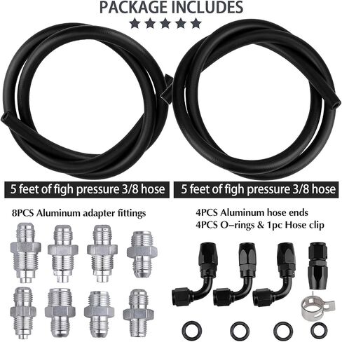 Universal LS Power Steering Pump Hose Kit Return to Reservoir Hose Kit 551082 Fit for GM LS Swap Ls1 Ls3 1950-2000 in Saudi Arabia