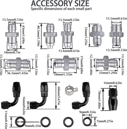 Universal LS Power Steering Pump Hose Kit Return to Reservoir Hose Kit 551082 Fit for GM LS Swap Ls1 Ls3 1950-2000 in Saudi Arabia