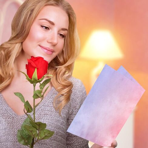 ورق كتابة الحروف، 54 ورقة ورق طباعة بألوان مائية مزخرفة، ورق قرطاسية مقاس 8.5 × 11 بوصة لقرطاسية الباستيل وبطاقات الزفاف وأعياد الميلاد والمكتب والمدرسة in Kuwait
