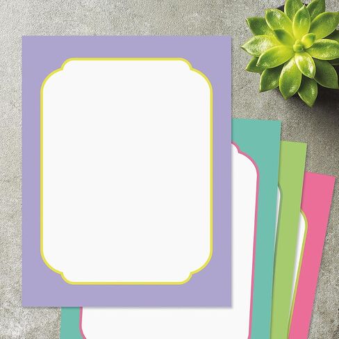 Blue Alluring Border Letter Papers - Set of 25 spring stationery papers are 8 1/2" x 11", Computer Printable Letterhead, Spring Bridal, Easter Flyers, Invitations, or Letters in Saudi Arabia