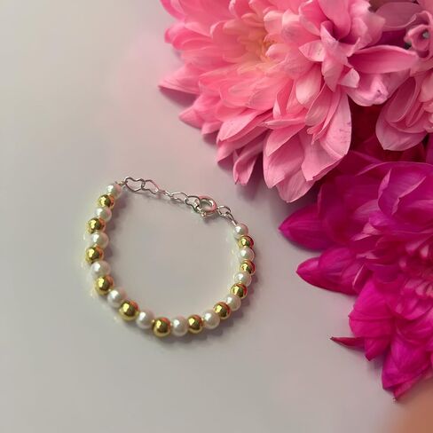 Sweet Bebe Handcrafted Baby Pearl Beaded Bracelet in Saudi Arabia