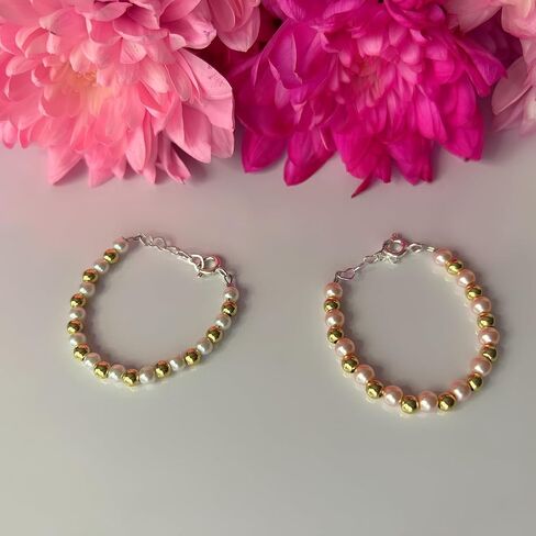 Sweet Bebe Handcrafted Baby Pearl Beaded Bracelet in Saudi Arabia