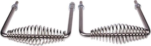 مقبض زنبركي من الفولاذ المقاوم للصدأ Chamixx 2X 6 بعرض 5 بوصات بشكل عام مع قضيب فولاذي 1/2 بوصة متوافق مع معظم حفر الشواء والمقطورات والمشاريع المعدنية المخصصة للمدخنين ومواقد الخشب والخزائن in Kuwait