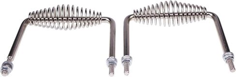 مقبض زنبركي من الفولاذ المقاوم للصدأ Chamixx 2X 6 بعرض 5 بوصات بشكل عام مع قضيب فولاذي 1/2 بوصة متوافق مع معظم حفر الشواء والمقطورات والمشاريع المعدنية المخصصة للمدخنين ومواقد الخشب والخزائن in Kuwait