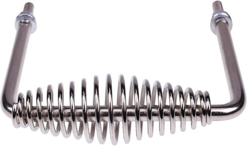 مقبض زنبركي من الفولاذ المقاوم للصدأ Chamixx 2X 6 بعرض 5 بوصات بشكل عام مع قضيب فولاذي 1/2 بوصة متوافق مع معظم حفر الشواء والمقطورات والمشاريع المعدنية المخصصة للمدخنين ومواقد الخشب والخزائن in Kuwait