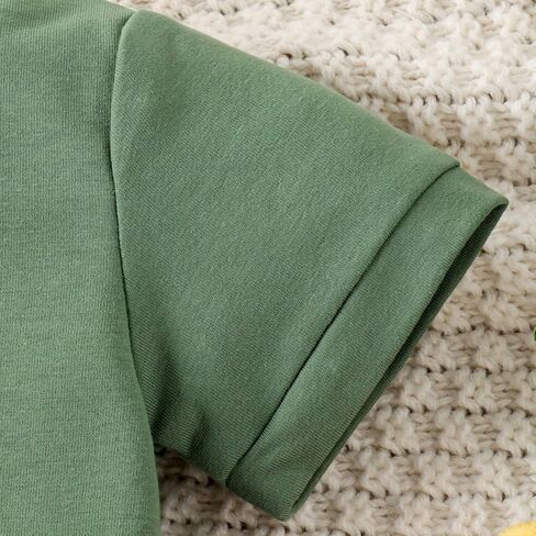 Eaerobc Toddler Baby Boy Girl Spring Summer Outfit Dinosaur Short Sleeve Shirt Pull-on Shorts 2Pcs Clothes Sets in Saudi Arabia